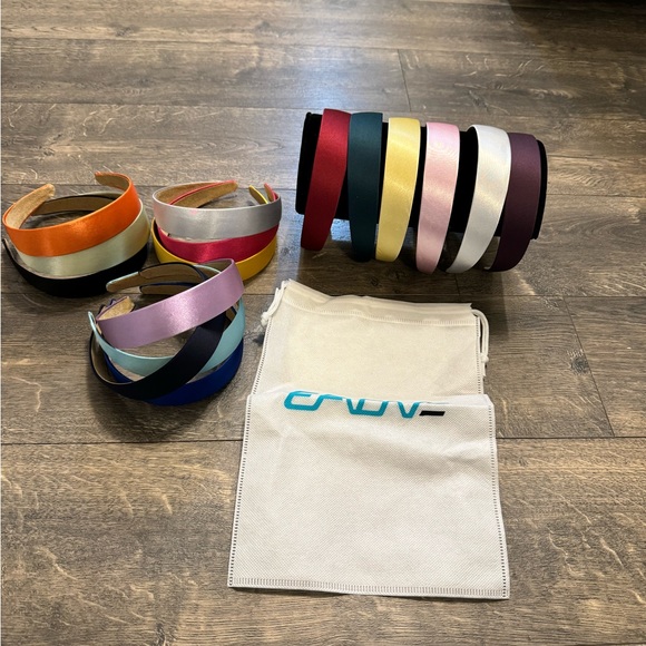 Eaone 16 Piece Satin Headband Set With Bag‎ NEW - Picture 1 of 8